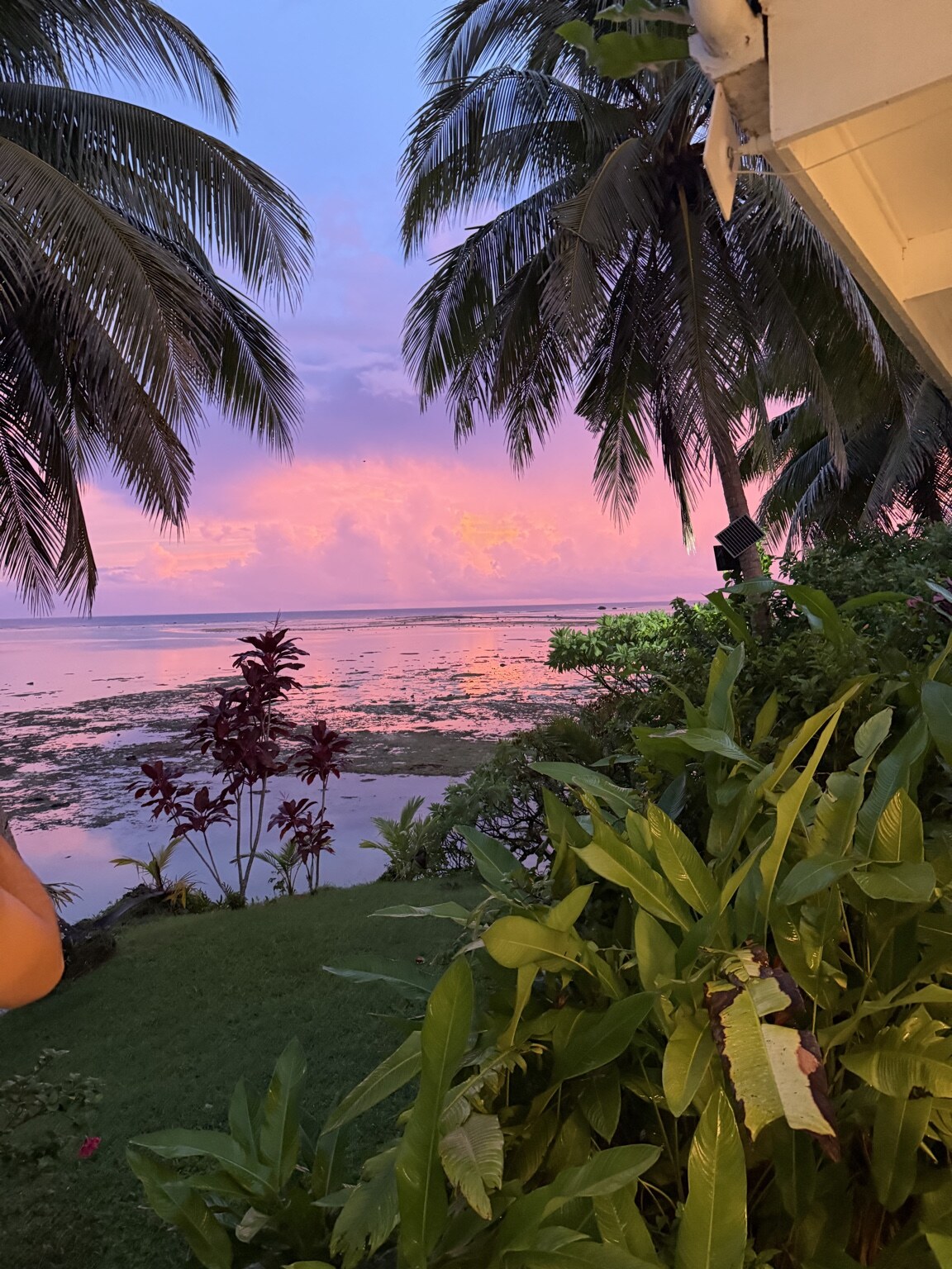 Tropical sunset over the sea at Namawa Estate